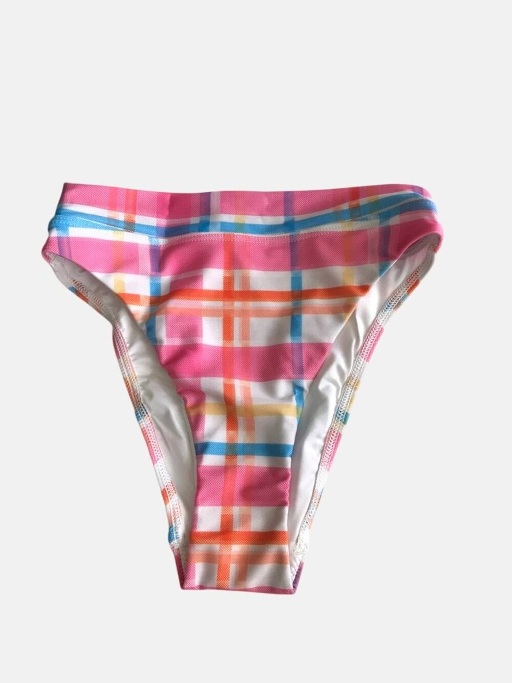 Suboo Brigitte High Cut Bikini Bottom in Check print size XXS